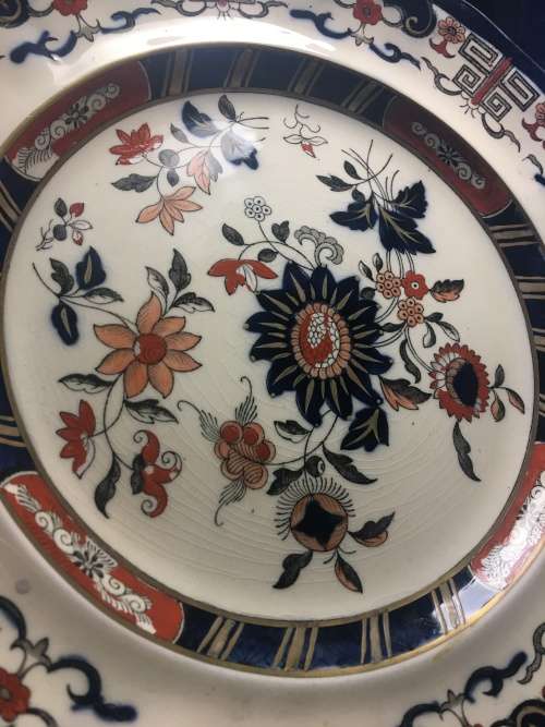 Collectable Rare Antique Masons Windsor Pattern 24 cm Plate marked  C.3286 J - C1891-1914